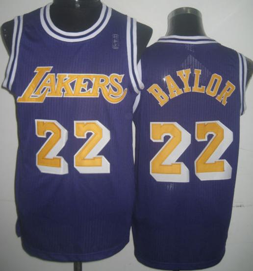 Los Angeles Lakers 22 Elgin Baylor Purple Hardwood Classics Revolution 30 NBA Jerseys
