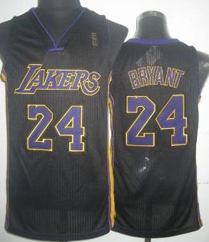 Los Angeles Lakers 24 Kobe Bryant Black Revolution 30 NBA Jerseys Purple Number Cheap