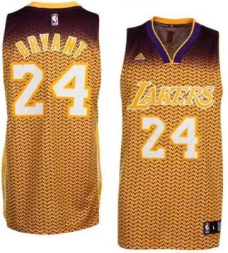 Los Angeles Lakers 24 Kobe Bryant Yellow Drift Fashion NBA Jersey Cheap