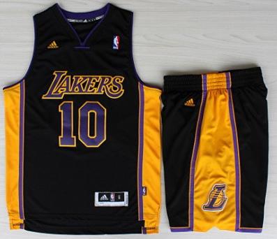 Los Angeles Lakers 10 Steve Nash Black Revolution 30 Swingman NBA Jerseys Shorts Suits Purple Number 2013 New Style Cheap