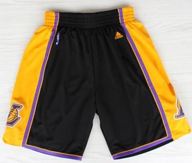 Los Angeles Lakers Black Revolution 30 Swingman NBA Shorts 2013 New Style Cheap
