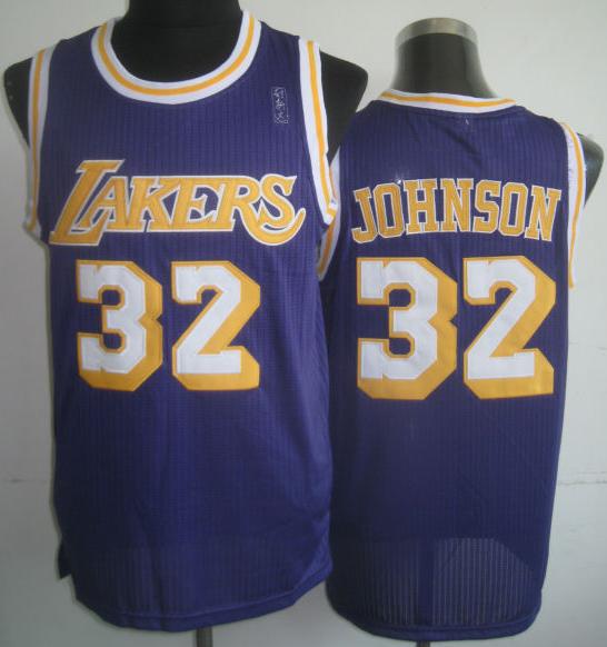 Los Angeles Lakers 32 Johnson Purple Hardwood Classics Revolution 30 NBA Jerseys Cheap