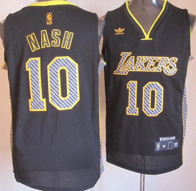 Los Angeles Lakers 10 Steve Nash Electricity Fashion Revolution 30 Swingman NBA Jerseys