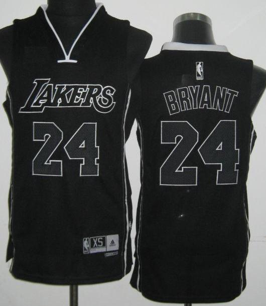 Los Angeles Lakers 24 Kobe Bryant Black Revolution 30 NBA Jerseys Black Number Cheap