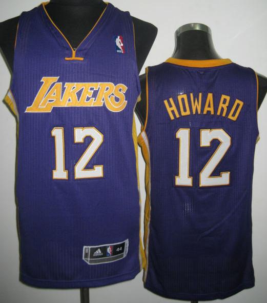 Los Angeles Lakers 12# Dwight Howard Purple Revolution 30 NBA Jerseys Cheap
