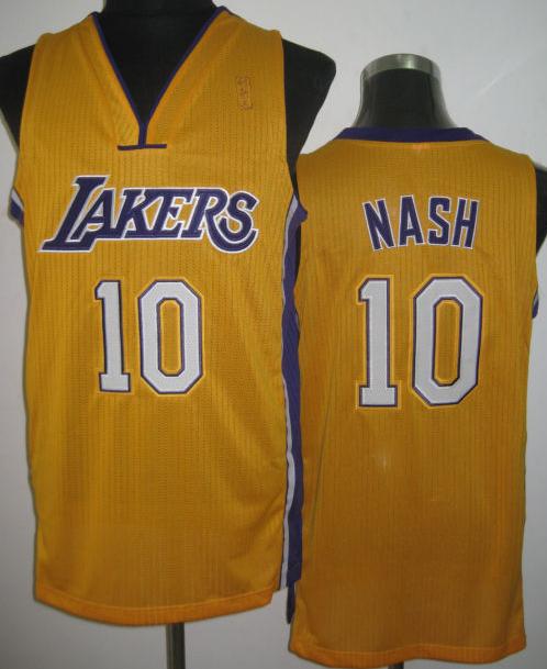 Los Angeles Lakers 10 Steve Nash Yellow Revolution 30 NBA Jerseys Cheap