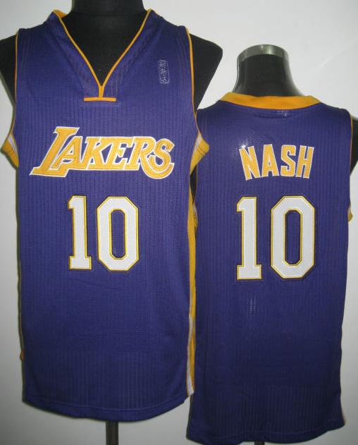 Los Angeles Lakers 10 Steve Nash Purple Revolution 30 NBA Jerseys Cheap