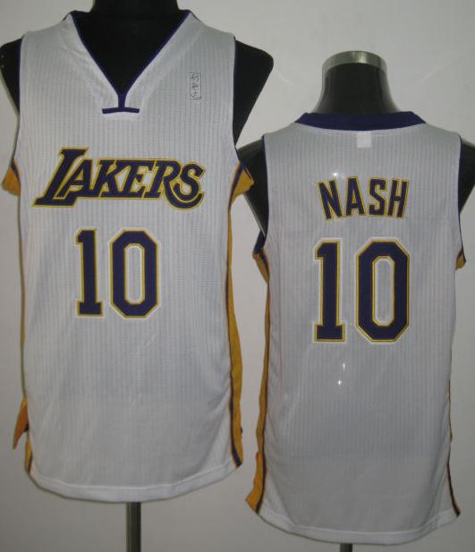 Los Angeles Lakers 10 Steve Nash White Revolution 30 NBA Jerseys Cheap