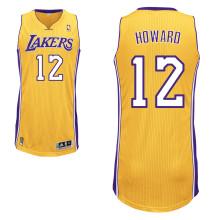Los Angeles Lakers 12# Dwight Howard Yellow Revolution 30 Swingman Jersey Cheap