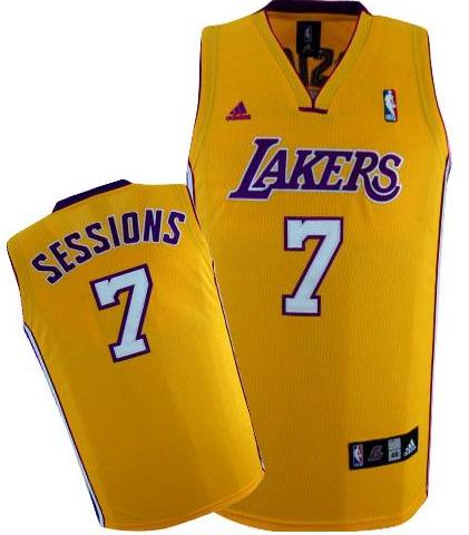 Los Angeles Lakers #7 Ramon Sessions Yellow Swingman Jersey Cheap