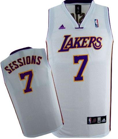 Los Angeles Lakers #7 Ramon Sessions White Swingman Jersey Cheap
