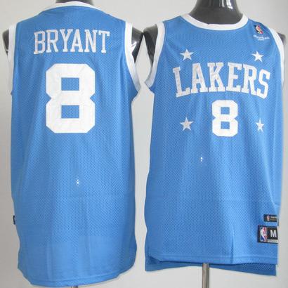 Los Angeles Lakers 8 Bryant Light Blue Swingman Jerseys Cheap