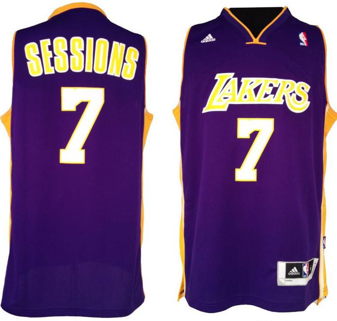 Los Angeles Lakers #7 Ramon Sessions Revolution 30 Swingman Stitched Purple Jersey Cheap