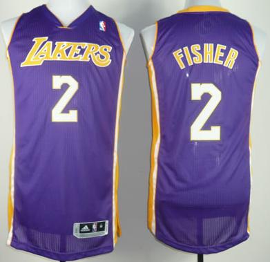 Revolution 30 Los Angeles Lakers 2 Derek Fisher Purple NBA Jerseys Cheap