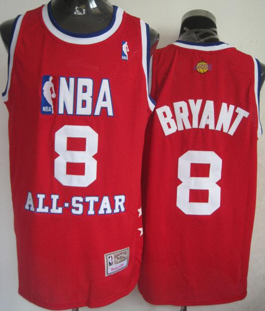 Los Angeles Lakers 8 Kobe Bryant 2003 All Star Red Jersey Cheap