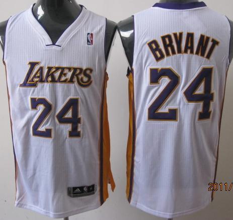Revolution 30 Los Angeles Lakers 24 Kobe Bryant White Jersey Cheap