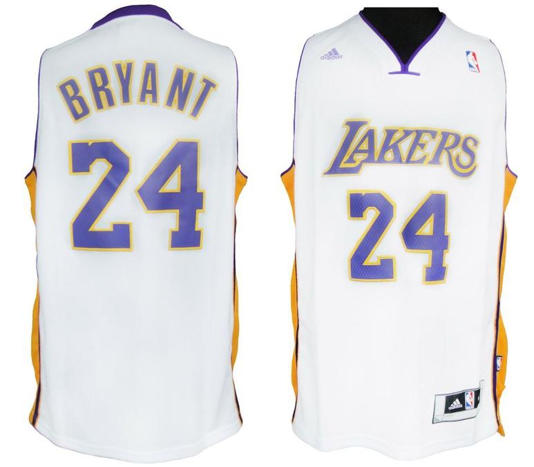 Revolution 30 Los Angeles Lakers 24 Kobe Bryant White Swingman Jersey