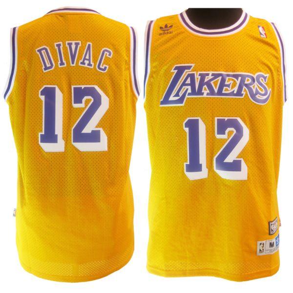 Los Angeles Lakers 12 Vlade Divac Soul Yellow Jersey