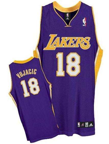 Los Angeles Lakers 18 Vujacic Purple Jersey Cheap