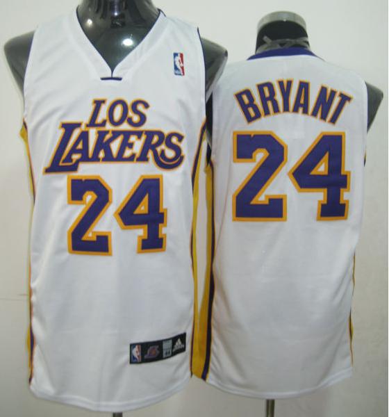 Los Angeles Lakers 24 Kobe Bryant White Noche Latina Jersey Cheap