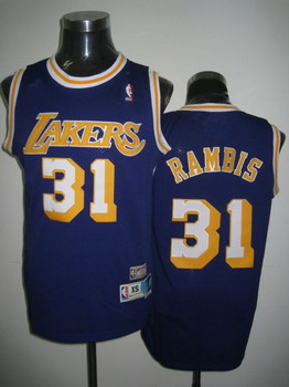 Los Angeles Lakers 31 Rambis Purple Swingman Jerseys Cheap