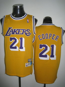 Los Angeles Lakers 21 Cooper Yellow Swingman Jerseys Cheap