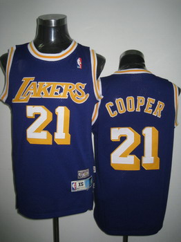 Los Angeles Lakers 21 Cooper Purple Swingman Jerseys Cheap