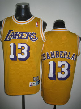 Los Angeles Lakers 13 Chamberlain Yellow Swingman Jerseys Cheap