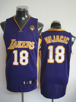 Los Angeles Lakers 18 Vujacic Purple Jerseys with 2010 Finals Cheap