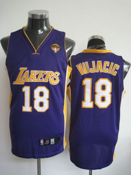 Los Angeles Lakers 18 Vujacic Purple Jerseys with 2010 Finals