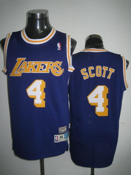 Los Angeles Lakers 4 Scott Purple Swingman Jerseys Cheap
