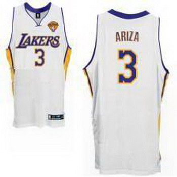 Los Angeles Lakers 3 Trevor Ariza Stitched White 2010 Finals Jersey Cheap