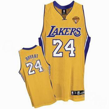 Los Angeles Lakers 24 Kobe Bryant Stitched Yellow 2010 Finals Jersey Cheap