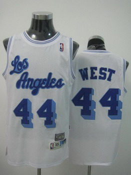 Los Angeles Lakers 44 WEST white swingman jerseys