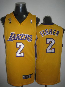 Los Angeles Lakers Fisher yellow jerseys Cheap