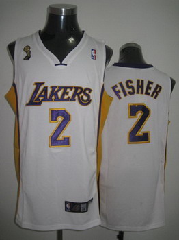 Los Angeles Lakers Fisher white jerseys Cheap