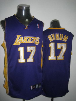 Los Angeles Lakers Bynum purple jerseys Cheap