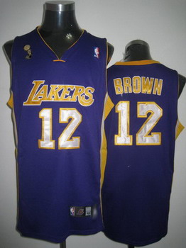 Los Angeles Lakers Brown purple jerseys Cheap