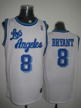 Los Angeles Lakers 8 Bryant white jerseys