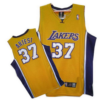 Los Angeles Lakers 37 Artest yellow jersey Cheap