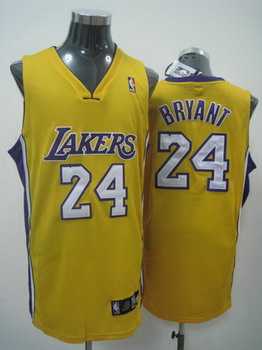 Los Angeles Lakers 24 Bryant yellow jerseys