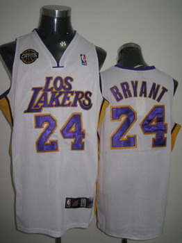Los Angeles Lakers 24 Bryant white jerseys