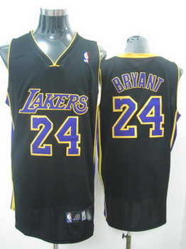 Los Angeles Lakers 24 Bryant black jerseys