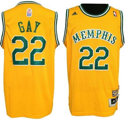 Memphis Tams 22 Rudy Gay ABA Hardwood Classic Swingman Jersey