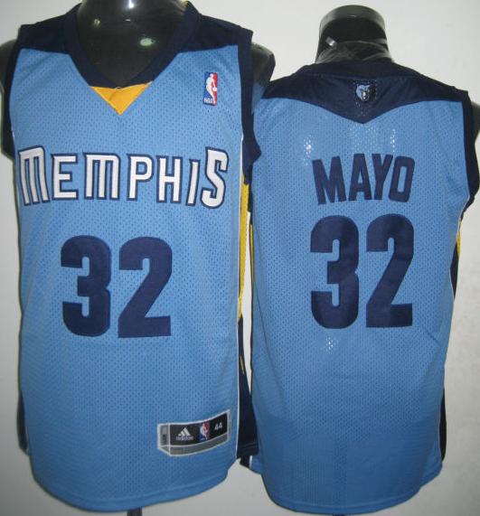 Memphis Grizzlies 32 Mayo Light Blue Jersey