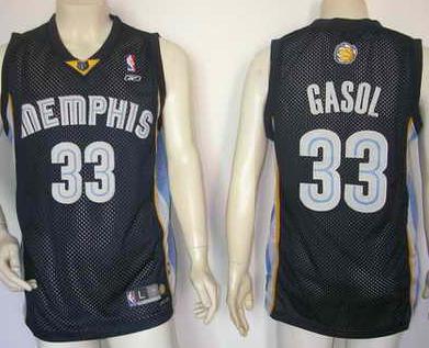 Memphis Grizzlies 33 Gasol Blue Jersey