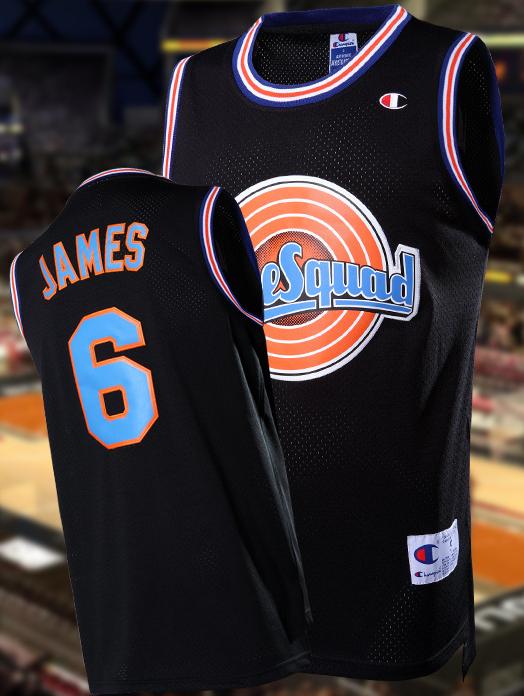 Miami Heat 6 Lebron James Space Jam Tune Squad Limited Edition Black Basketball Jerseys Cheap