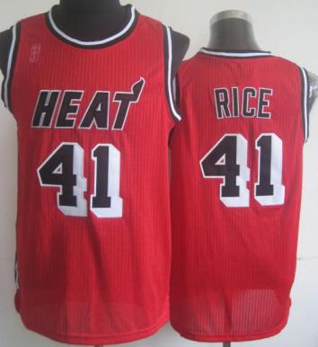 Miami Heat 41 Glen Rice Red Hardwood Classics Revolution 30 NBA Jerseys