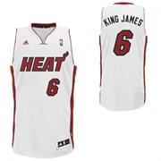 Miami Heat 6 LeBron James King James Nickname White Swingman NBA Jerseys