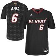 Miami Heat 6 LeBron James 2014 Latin Nights Black Swingman NBA Jerseys Cheap